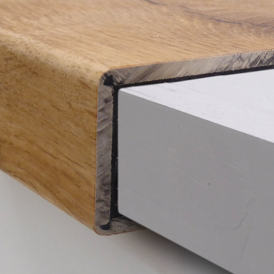 Treppenkanten Winkelvariante Typ D - Überschub aus Klick-Vinylboden